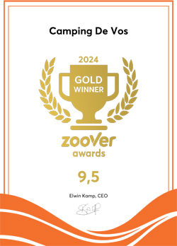 Camping de Vos wint Zoover Gold Award 2024